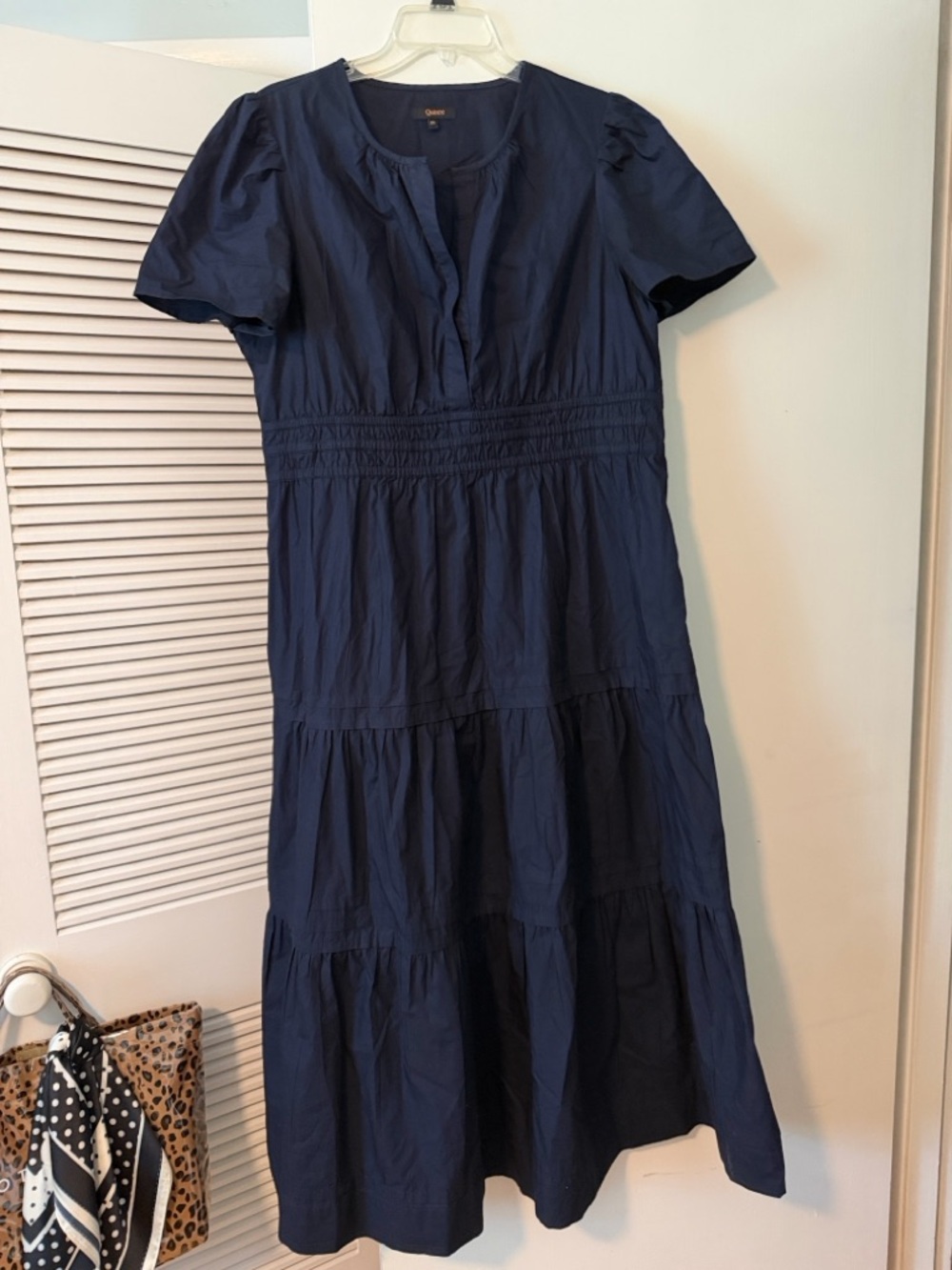 Quince 100% Organic Cotton Poplin Tiered Maxi Dress - Picture 6 of 7